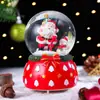 Carruaje de Santa Claus transfronterizo con nieve y bola de cristal de luz brillante, regalo de Navidad creativo, adorno de escritorio al por mayor