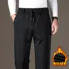 Lã Genuína Novo Estilo de Exportação Veludo Cotelê Cintura Elástica Calças Masculinas Outono Inverno Grossas Perna Reta Veludo Cotelê Listrado Calças Casuais