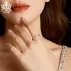 Anillo Aifula Sencillo de Suerte Trébol de Cuatro Hojas Moissanita Plata de Ley S925 Anillo Pulsera Elegante de Lujo para Mujeres Venta al por Mayor