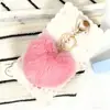 Colgante de Corazón de Peluche Bola de Pelo de Corazón Melocotón Llavero Colgante con Forma de Corazón Correa para Teléfono Móvil Colgante para Colgar en Bolsa Venta al por Mayor