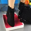 Moda Casual Nova Primavera/Verão 2026 Botas de Cano Curto em Couro Macio com Tela Vazada Calçados Femininos para Comércio Transfronteiriço
