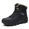 Novos Sapatos de Inverno para Exterior para Homens, Botas de Neve com Pele Integrada, Botas de Caminhada Esportivas, Sapatos de Algodão com Veludo Plus, Sapatos Casuais