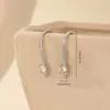 Versão coreana de brincos acessórios de joalheria semiacabados materiais artesanais metal cravejado zircônia gancho de orelha brincos diy versátil