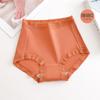 Talla Grande Cintura Alta Control de Abdomen Borde de Encaje Ropa Interior de Algodón Puro Calzones de Algodón Antibacterianos para Mujer Fabricante Venta al por Mayor Gordo mm 100kg