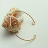 Pulsera C brillante de oro de 14 quilates accesorios hechos a mano diy material de pulsera simple de bobinado casero de oro