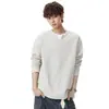Sudadera casual deportiva ligera de punto gofrado para hombre, manga larga de otoño, nuevo modelo primavera 2026, bloques de color por ambos lados