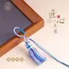Nuevo Colgante de Borla Estilo Tíbet Borla Retro Gradiente Colgante de Jade Cuerda Trenzada Hecha a Mano Encanto para Bolso