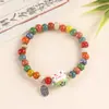 Fresco Dulce Estilo Étnico Gato de la Suerte Cerámica Día de Qixi San Valentín Compañero Amigo Pareja Pulsera Hecha a Mano con Cuentas