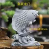 Figuras de Animais Auspiciosos em Pedra Azul Imitação, Decorações de Micro-Paisagem para Tanques de Peixes de Jardim, Pequenos Enfeites Pixiu e Tartaruga Estilo Chinês