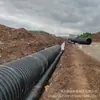 Tubería corrugada en espiral de PE reforzada con acero DN300-DN1200 tubería corrugada de gran diámetro reforzada con acero para drenaje subterráneo