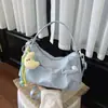 Bolsa transversal plissada leve transfronteiriça, alto valor estético, bolsa de ombro com cordão estilo floresta, bolsa de mão para o dia a dia, bolsa de bolinho requintada