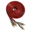Cabo de áudio RCA duplo, 2 RCA para 2, banhado a ouro, blindado, para conexão de amplificador de áudio, núcleo de cobre puro, imitação de ouro de alta fidelidade.