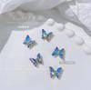 Decoração de Arte de Unhas Tendência Colorida Enfeites de Borboleta de Cristal Transparente como Gelo Tridimensional Aurora Metal Unhas Novo Estilo