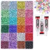 Rhinestones de Resina Coloridos para Nail Art, Pintura Diamantada DIY, Adesivos de Celular, com 40 Grades 28 Grades 3mm Flat-Back