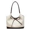 Bolsa de Ombro Elegante e Luxuosa 2026 Primavera Novo Estilo Laço de Alta Qualidade para o Dia a Dia Bolsa Tote de Grande Capacidade