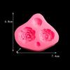 Conjunto de 3 peças de flor rosa pequena Margarida açúcar cerâmica macia argila gota cola gesso decoração do carro modelagem molde de silicone