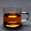 Xícara de Chá de Vidro com Alça Transparente Xícara de Chá Resistente ao Calor Conjunto de Chá Kung Fu Xícara Espessa para Degustação de Chá