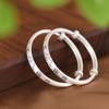 Ciervo Dorado Rey Pulsera de Plata Pura para Bebés Niños Vintage Simple Elefante Auspicioso Bebé Inteligente Pulsera de Joyería de Plata Sólida de Empuje y Tirón