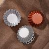 Molde redondo corrugado para tarta de huevo de tamaño pequeño, molde para hornear tartas de huevo, soporte para tartas de huevo, herramientas para hornear domésticas, entrega de una sola pieza