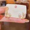 Pendientes de Perla Mariposa de Plata S925 Nueva Llegada Corea del Sur Pendientes Colgantes Traseros Pendientes de Diseño de Alto Gama de Lujo Ligero Nicho