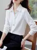 Camisa de Mujer para Primavera 2026 con Diseño Único, Versátil y Elegante, Top Casual Profesional de Satén de Seda