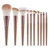 Venta Directa de Fábrica Producto Nuevo Set de 10 Brochas de Maquillaje, Brocha para Polvos, Brocha para Sombras de Ojos, Herramientas de Maquillaje Facial, Suaves y No Absorbentes