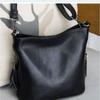Bolsa de Couro Genuíno para Mulheres 2021 Nova Tendência Couro de Vaca de Primeira Camada Bolsa Balde Bolsa Pequena Feminina Bolsa de Axila Franja Ombro Único Transversal