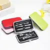 Color caramelo traje de belleza de 7 piezas cortaúñas juego completo de cortaúñas caja de juego de herramientas de manicura