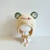 Chapéus de Lã Tricotados de Inverno e Outono Estilo Coreano Ins com Letras para Meninos e Meninas Chapéus Pulôver Quentes de Inverno para Bebês Tendência