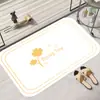 Alfombra Antideslizante para Baño Transfronteriza, Felpudo para Entrada de Inodoro, Alfombrilla Absorbente de Secado Rápido para Suelo de Puerta de Baño, Felpudo Doméstico de Tierra de Diatomeas