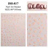 Papel de pegatina para uñas de flor de florete dorado de moda en internet, flor de papel, goma plana, polvo de oro, pegatina de uña de pétalo de dos colores, joyería DH