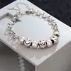 Pulsera de Amistad Única con Emojis Sonrientes para Mujer, Cadena Minimalista Retro de Moda Joyería para Influencers