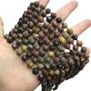 Venta al por mayor transfronteriza Piedra natural Tubo redondo Barra cuadrada Pieza Haixi Passepartout Accesorios para joyería con cuentas Pino rojo Picasso Cuentas sueltas