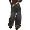 Jeans sueltos para mujer para primavera, otoño e invierno 2026, nuevos pantalones de tiro medio ajustados de pierna ancha hasta el suelo para personas petite