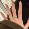 "Galaxia Brillante" Anillo Abierto Vintage con Circonita Micro-Pavimentada Centelleante Otoño e Invierno Exquisito Anillo de Diamante Triturado de Alta Gama para Mujer