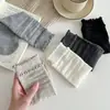 Serie para Niñas "Calcetines de Media Pantorrilla para Mujer" - Nuevo Otoño/Invierno Algodón Estilo Coreano Doble Borde de Volantes Calcetines Holgados para Mujer