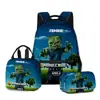 Mochila Escolar 3D de Filme Novo Mochila Lancheira Estojo Conjunto de Três Peças