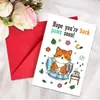 Tarjetas de agradecimiento para compra directa transfronteriza con juego de sobres, se pueden escribir a mano con mensajes y bendiciones, tarjetas de texto plegables