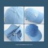 Gorra con visera de etiqueta R de copa suave estilo japonés bordada protección solar estilo coreano gorra de béisbol para hombres y mujeres en todas las estaciones mostrando rostro pequeño sistema de color dopamina