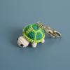 Colgante de tortuga tejido creativo exquisito colgante de caparazón de tortuga tejido a mano exquisito llavero hecho a mano producto terminado