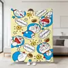 Manta de Franela al por Mayor Transfronteriza para Niños con Dibujos Animados de Anime Doraemon para la Hora de la Siesta en la Oficina