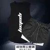 Conjunto Esportivo Masculino Calça de Corrida ao Ar Livre Fitness Verão Basquete Treinamento Secagem Rápida Regata Sem Mangas Roupa de Fitness para Corrida Noturna