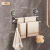 Toallero de Ventosa Doble Polo Transfronterizo para Baño Doméstico Toalla de Alto Valor para Uso Dual Seco y Húmedo Almacenamiento de Baño de Lujo Ligero