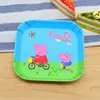 Louça infantil criativa A5 de melamina prato de lanche prato de frutas desenho animado fofo prato quadrado de melamina de osso atacado