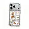 Pingente Adesivo Fofo do Rilakkuma para Capa de Celular Apple 17 Pro Max, Adequado para Capa Quadrada Macia 16 Pro 15 Pro Max