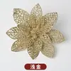 Guirnaldas Coloridas de Venta Caliente Transfronterizas Decoraciones Navideñas Flores de Plástico Huecas Guirnalda de Enredadera de Flores con Polvo Dorado Flores de Navidad