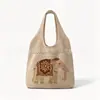2026 Nueva Bolsa de Mano Bolsa de Playa Bolsa Tejida Bolsa de Paja Tejida Elefante Estilo Resort Tailandés Estilo Bohemio Bolsa