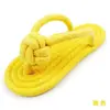 Juguete de nudo de cuerda para perros para morder y dentición, duradero para tirar de la cuerda, zapatilla interactiva, juguete para mascotas para cachorros pequeños para aliviar el estrés y el aburrimiento