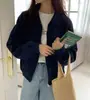 Sudadera chaqueta gruesa de forro polar con cremallera bidireccional, estilo chic coreano para mujer, para ir al trabajo, top casual holgado de otoño e invierno