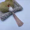 Recordando a Xiangfei Bola de Pelo de 12 cm Borla con Cuentas Colgante de Traje Antiguo Accesorios Hanfu Cheongsam Manualidades Accesorios de Vestimenta